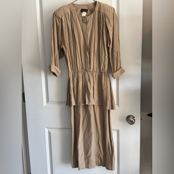 Vintage Stuart Alan Tan Women's Dress - Picture 2 of 10
